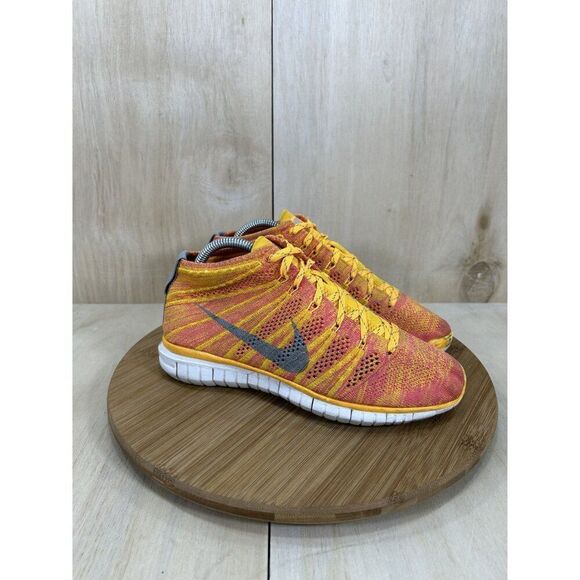 Nike Flyknit Chukka Mid Atomic Mango Orange Athletic Running Shoes Womens Size 8 - Picture 3 of 8